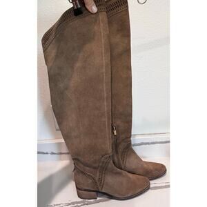 Vince Camuto Suede Knee‑High Boots Women’s Size 7 Chestnut‎ Brown Classic